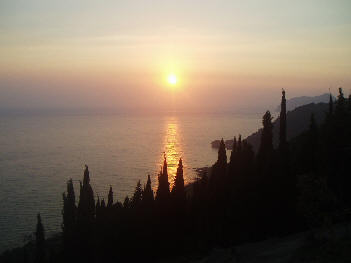 Sunset over the bay